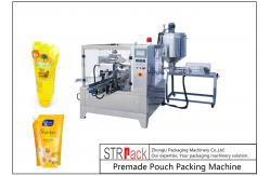 China Liquid Premade Pouch Packing Machine Rotary With Paste Filler supplier