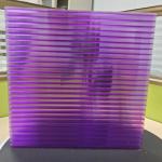 Purple Unique 8mm Polycarbonate Roofing Sheets Four Layer Structure