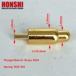 Dia 2.8mm Male Pogo Pin Connector Length 10.2mm Dip Type Spring Loaded Pogo Pins for sale