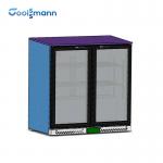 LED Control Backbar Cooler 756mm Height Manually Bottle Double Sliding Door for sale