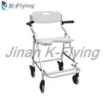 Movable Aluminum Foldable Elderly Disabled Commode Shower Chair for sale