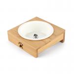 China  				Wholesale Pet Feeder Wooden Ceramic Dog Bowls with Stand 	         for sale