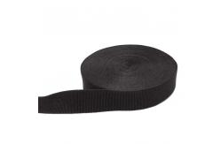 China 3.5cm Black Elastic Webbing High Tenacity Woven Polyester Elastic Band supplier
