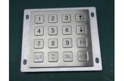 China Numeric ATM Industrial Metal Keypad 16 Flat Keys For Panel Mount supplier