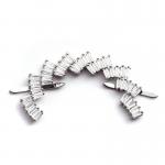 Zinc Alloy Elegance Crystal Shoe Buckles Rainbow Shape Silver Color for sale