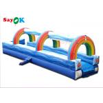 Commercial Inflatable Slide Bouncy Castle Rainbow Inflatable Water Slide PVC Water Slide For Sale for sale