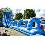 100ft Long Inflatable Water Slide Park Large Commercial Inflatable Water Slide With Pool