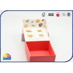 Cookies Pink Durable Folding Carton Box Matte Lamination Customized Logo For Snacks for sale