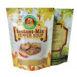 Custom Sealable Food Packaging Stand Up Logo Print Zip Plastic Food Package Bag for sale