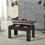 square Dark Brown 15KG Solid Wood Coffee Tables for sale