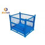 Foldable Metal Wire Mesh Stackable Pallet Cages For Logistics for sale