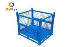 China Foldable Metal Wire Mesh Stackable Pallet Cages For Logistics supplier