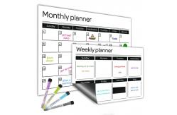 China Magnetic Dry Erase Reusable Daily Weekly Monthly Planner Set 17x11'' A3 A4 Custom supplier
