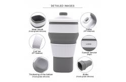 China High Temperature Resistant 300ml Silicone Collapsible Coffee Cup SGS supplier