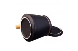 China Ceramic Wood Handle Frosted Retro Tea Cup With Separator supplier