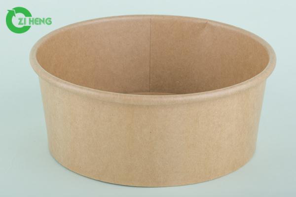 No Smell Custom Printed Disposable Paper Soup Bowls With Cover Lid 1100 ML