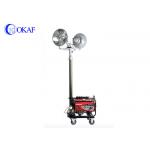 220v Pneumatic Mobile Telescoping Antenna Mast Trailer 8 Lamp Plate With Generator for sale