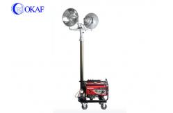 China 220v Pneumatic Mobile Telescoping Antenna Mast Trailer 8 Lamp Plate With Generator supplier
