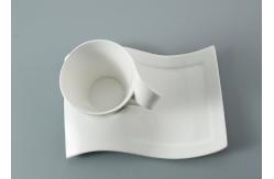China White Porcelain Ceramic Espresso Coffee Set Cup And Saucer supplier