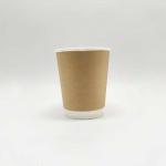 Biodegradable 8 Oz 12 Oz Double Wall Paper Cup Coffee Cup With Lid