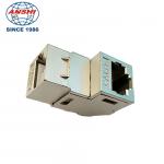 CAT5E CAT6 CAT6A through docking Keystone Jack Wall Panel Mount Connector 90 degree zinc alloy through module panel for sale