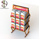 Engine Oil Zigzag Shelf Grocery Store Display Racks Tubular Frame for sale