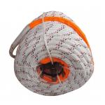 Double Braided Polyester Covered 12 Strand UHMWPE Rope 32mmx220m For Marine Engineering for sale