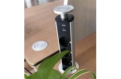 China European Standard Office Pop Up Socket / Hidden USB Desktop Socket supplier