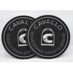 2mm Silver TPU Embossed Patches OEKO Black 3D Suede Label for sale