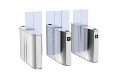 China Electrical Pedestrian Full Height Turnstile Flap Barrier Gate For Railway Station supplier