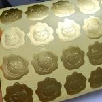 Custom Printed Gold Foil Stickers Embossed Metallic Labels & Custom Metallic Stickers