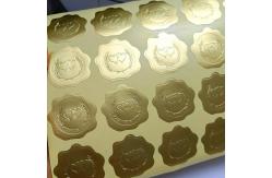 China Custom Printed Gold Foil Stickers Embossed Metallic Labels & Custom Metallic Stickers supplier