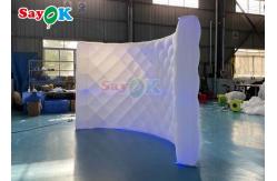 China White LED Lights Inflatable Photo Booth Curved Wall For Inflatable Exhibition Stands supplier