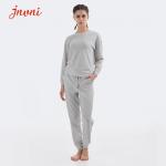 Soft Women'S 2 Piece Loungewear Long Sleeve And Joggers Solid Sweatsuit Set for sale