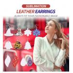 Double-Sided Blank Leather Sublimated Earrings PU Material Earring Pendants DIY Jewelry for sale