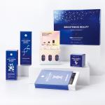 Custom Skincare Packaging Box Lotion Box Silver Paper Blue Printing Paper Box