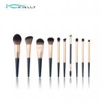 Nylon Hair 10PCS Makeup Brush Travel Set Optional Black Gold Color for sale