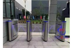 China Outdoor RS485 RFID Smart Gate Flap Barrier System For Schools Gym supplier
