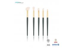 China Eyeshadow Brush Set 5Pcs Green Plastic Handle Eye Brushes Portable Nasal Shadow supplier
