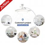 Standard Wind LED Ceiling Fan with Retractable PC Blades and Air Conditioning Function