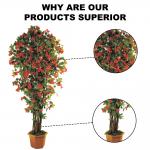 Indoor Real Touch Artificial Flowers Greenery Plant Azalea Tree