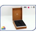 Flocking Paper Hinged Lid Shoulder Box Hot Silver Stamping Logo for sale