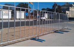 China Hot Dipped Galvanized Queue Steel Crowd Control Barrier With Flat Bases supplier