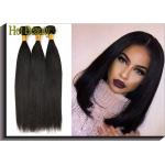 Brazilian Human Hair Grade 6A Virgin Hair , Silk Straight Human Hair Weave Weft for sale