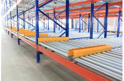 China FIFO Q235 Steel Gravity Flow Racks Gravity Racking System Size Customized supplier