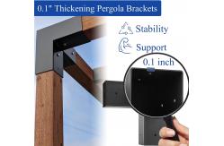 China Powder Coated Modular Pergola Kit with Balcony Wood Stand Kit and Steel Brackets supplier