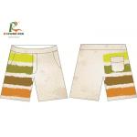 Rainbow Colorful Printed Board Shorts Mens With Drawstring Flat Waistband for sale