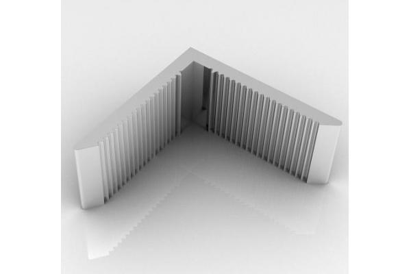 Bending / Cutting Aluminum Extrusion Corner 6061 - T6 For Industry