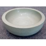 Green Solid Sandstone Bowl Inside Outside Both Polished Diameter 20cm Height 7cm for sale
