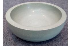 China Green Solid Sandstone Bowl Inside Outside Both Polished Diameter 20cm Height 7cm supplier